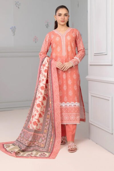 Peach - 3 Piece - Unstitched