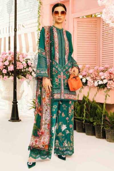 3 Piece Unstitched Embroidered Lawn Suit