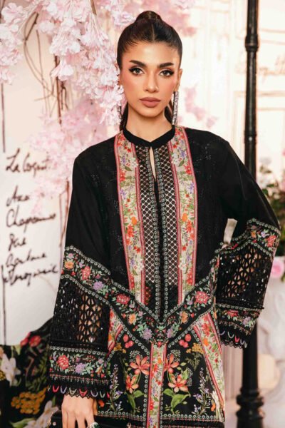 3 Piece Unstitched Embroidered Lawn Suit
