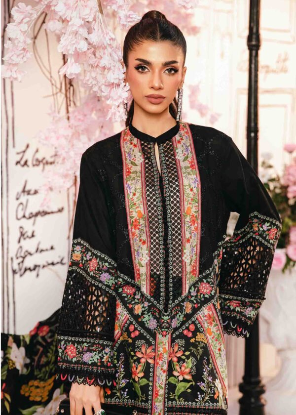 3 Piece Unstitched Embroidered Lawn Suit