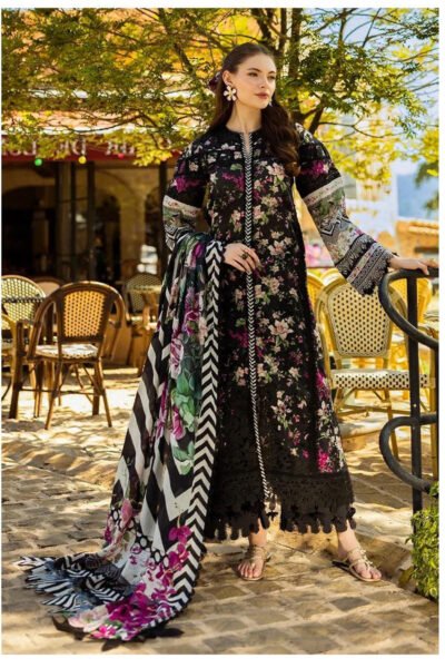 Printed Lawn Chikankari Embroidered Unstitched Suit
