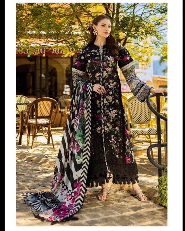 Printed Lawn Chikankari Embroidered Unstitched Suit