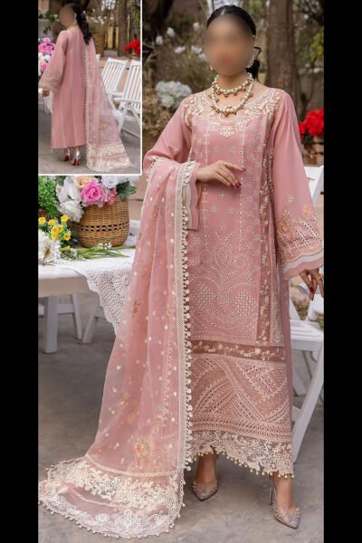 LAWN COTTON Suit With ORGANZA Dupatta