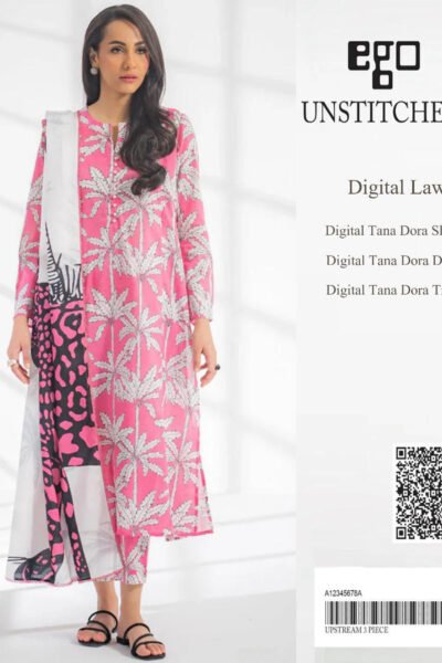 3PC Lawn with Lawn Dupatta Unstitched