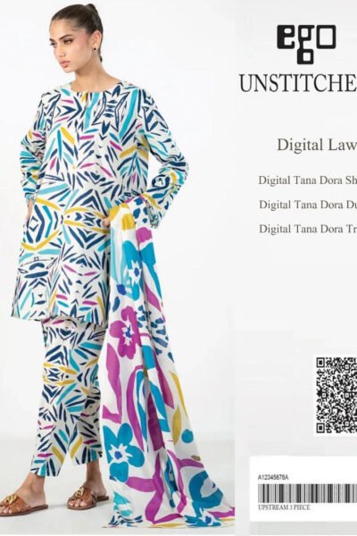 3PC Lawn with Lawn Dupatta Unstitched