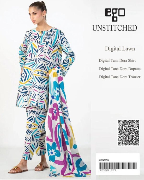3PC Lawn with Lawn Dupatta Unstitched