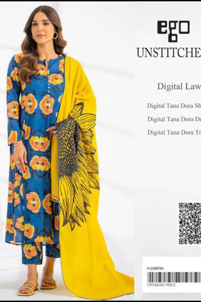 3PC Lawn with Lawn Dupatta Unstitched