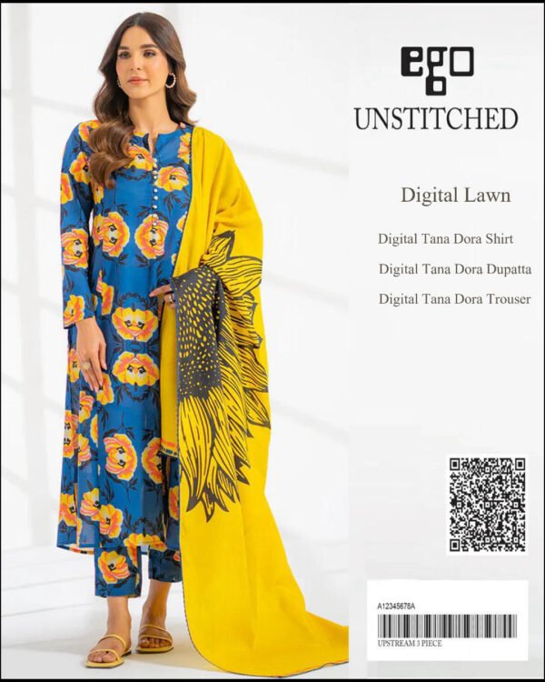 3PC Lawn with Lawn Dupatta Unstitched