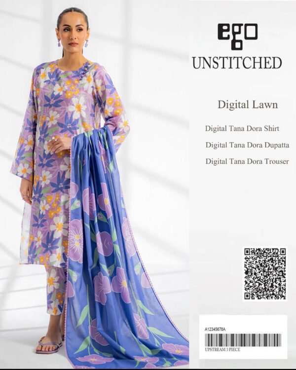 3PC Lawn with Lawn Dupatta Unstitched