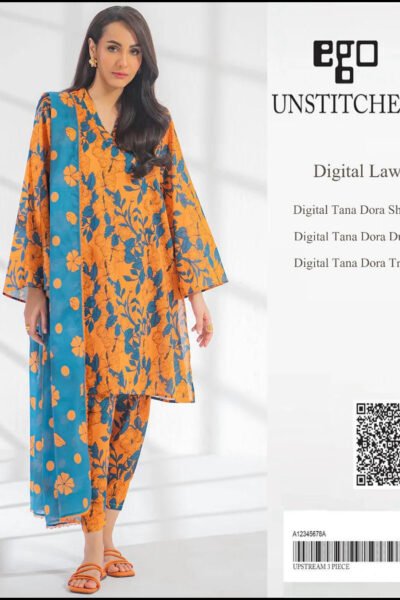 3PC Lawn with Lawn Dupatta Unstitched