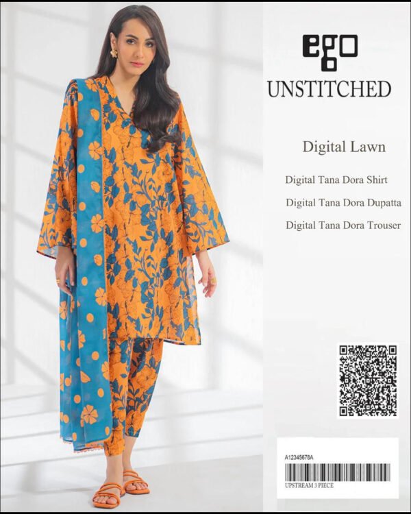 3PC Lawn with Lawn Dupatta Unstitched