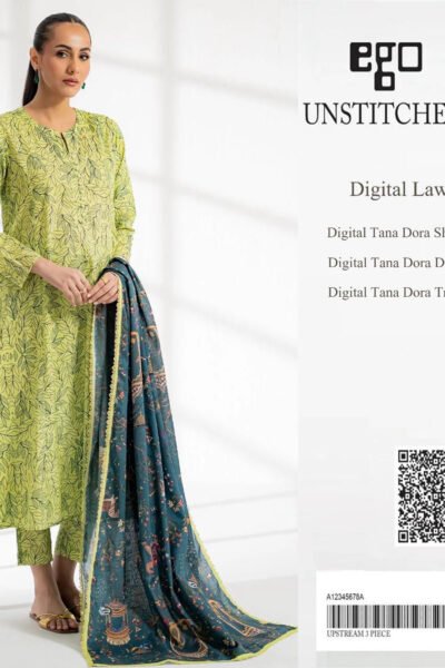 3PC Lawn with Lawn Dupatta Unstitched