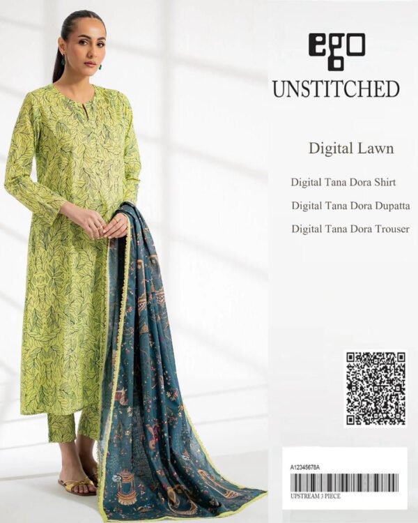 3PC Lawn with Lawn Dupatta Unstitched