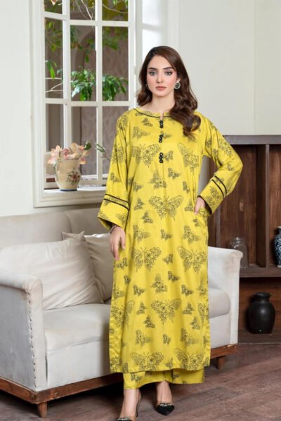2 Piece - Top & Bottom Butterfly Print