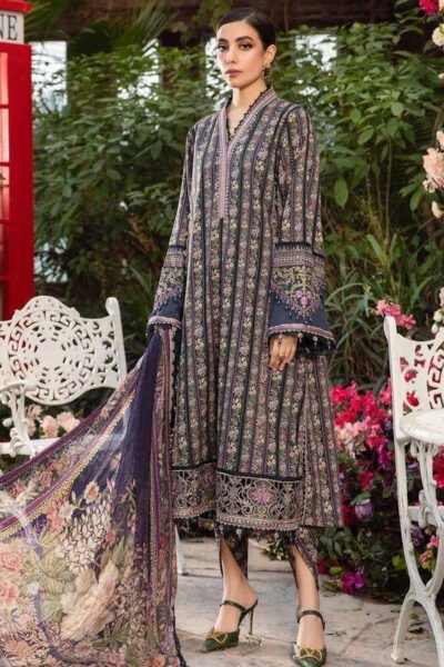 Printed Lawn with Heavy Embroided 3 Pcs Suit
