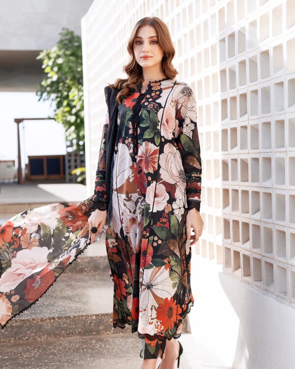 EMBROIDERED PRINTED LAWN